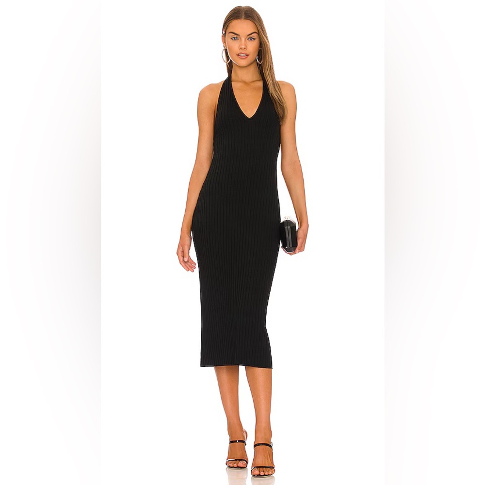 VINCE Black Ribbed Halter Dress. Never worn, no stains or blemishes.